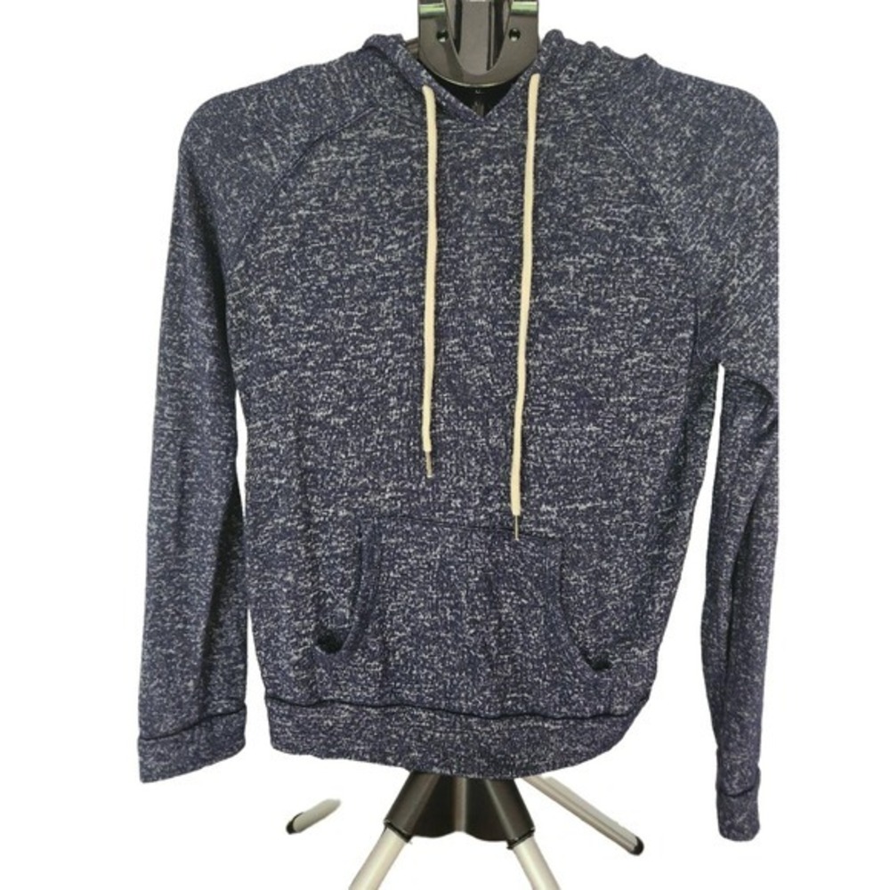 Light Weight Womens Size Small Blue Style‎ 65847 HoodedRaglanPocketCasualCozy